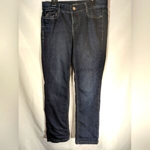 White House Black Market Low Rise Jeans Jeweled Back & Front Pockets Size 0